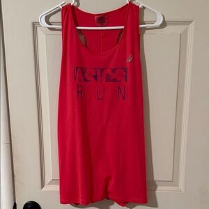 Asics Red Running Tank Top